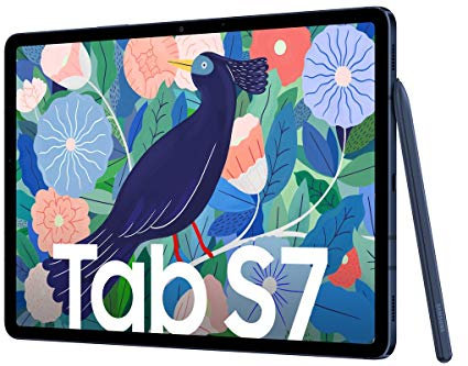 Samsung Galaxy Tab S7 - Tablet de 11 con pantalla QHD (Wi-Fi, Procesador Qualcomm Snapdragon 865+, RAM de 6GB, ROM de 128GB, Android 10 actualizable) - Color Azul [Versión española]