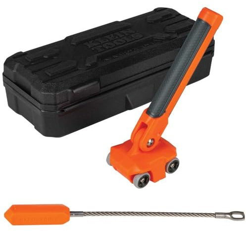 Klein Tools 50611 Magnetic Wire Puller, Fishes and Pulls Wire Cable Behind Walls or Tight Spaces, Stainless-Steel Leader, Rare Earth Magnet