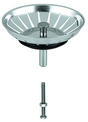 GROHE Stopfen (Original Ersatzteil, Langlebig, Robust, Herstellergarantie: 5 Jahre), Edelstahl, gebürstet, 42576SD0