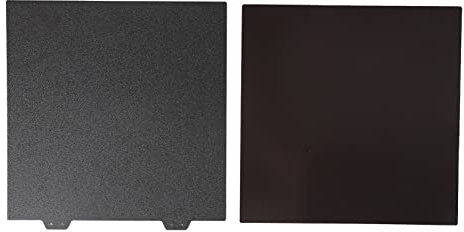 ViaGasaFamido Flexible Stahlplatte Schwarze Stahlplatte Magnetische B-Oberfläche Heterogenes Pei-Pulver Magnetische Doppelseitenplatte Für V2.4 3D-Druckerzubehör 355X355Mm,Teile Mit Linearer