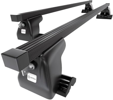 Mossa Barres de Toit en Acier adapté pour Peugeot Expert Van (2007-2016) - Porte-Bagages de Voiture Noir - Points de Montage