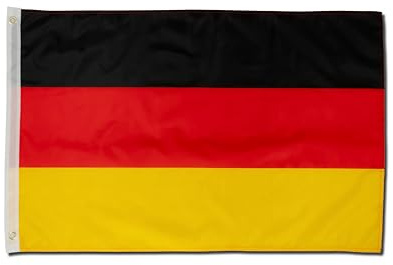EUDORE Deutschland-Flagge (90x150cm) | Wetterbeständig, Messingösen, Robuste Doppelnaht, Premium Polyester, Für Sportevents, Reisen & Outdoor