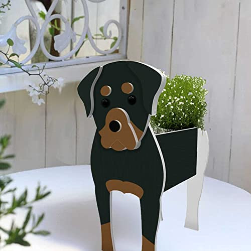 MRKU Blumentopf mit Cartoon-Hundemotiv, Sukkulenten-Übertopf in Tierform, niedlicher Cartoon-Übertopf, Gartenblumen-, Kaktus-, Luftpflanzentopf für Außenpflanzen, Heimdekoration, Zwergspitz