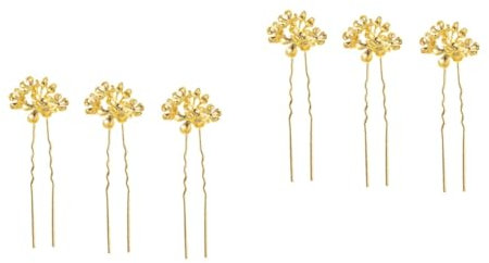 STOBAZA 6 STK Braut Haarnadel Haarschmuck Für Die Hochzeit Strass-Kopfschmuck Haarschmuck Für Die Brautjungfer Stirnband Kopfschmuck Aus Strass Golden