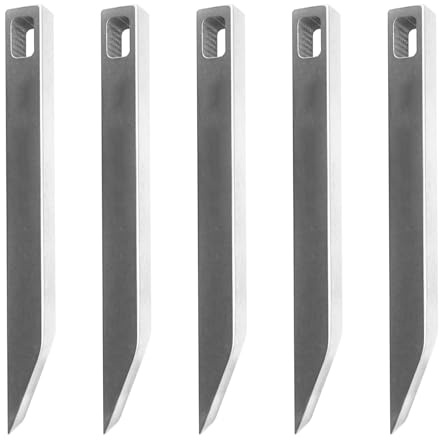 5 Pieces Stainless Steel Prybar, Heavy Duty Mini Bar, Ultra Minimalist Keychain Crowbar, Pocket Pry Tool