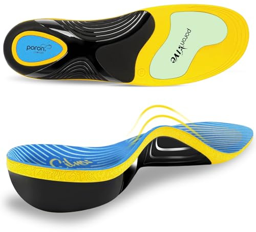 Cilnos Semelles Orthopédiques pour Fasciite Plantaire, Pieds Plats, Épine Calcanéenne, Semelles Chaussures pour Confort Optimal en Position Debout Toute la Journée – Homme & Femme - L