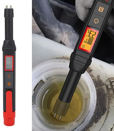 Fyearfly Brake Fluid Tester, Digital Brake Fluids Analyzer Pen High Sensitivity Portable Brake Oil Detector with Flexible Gooseneck Probe, for DOT3, DOT4, DOT5.1