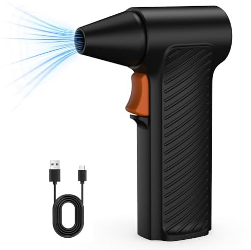 Fnfhsa Ventilador Violento Sin Escobillas Turbo de Alta Velocidad de 110.000 Rpm, Potente Secador de Pelo para Quitar el Polvo Recargable de Mano para Exteriores