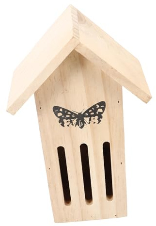 ibasenice Schmetterlingshaus Aus Holz Mit Hängendem Futterhäuschen Für Garten Dekoration Schmetterlingsunterstand Für Draußen Schmetterlingshabitat-dekor