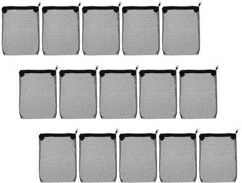 COLLBATH 15pcs Aquarium Media Bags with Zipper Durable Polyester Mesh Filter Pouches for Optimal Filtration Fish Tanks Reusable Fine Mesh Design for Zeolite Peat