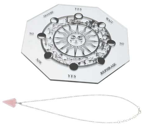 ERINGOGO Acrylic Divination Plate Carved Pattern Astrology Board Creative Prop for Home Office Desk Decor Acrylic Material