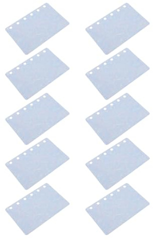 WEKADRIN Divisori per Planner A7 in PP 10 Pezzi Accessori per Raccoglitori ad Anelli Inserti per Organizzazione Ufficio e Scuola Divisori per Fogli Mobili Resistenti e Flessibili