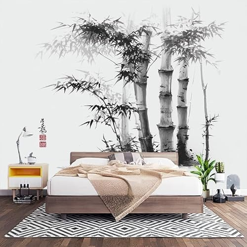 Papel Pintado Panorámico Fotomurales Gris 250x175 cm, Murales de Pared Decoración Póster in Tejido No Tejido Bambú Lavado Con Tinta Personalizado 3D Para Salón Dormitorio Oficina