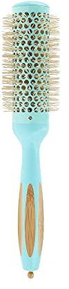 TB TOOLS FOR BEAUTY T4B ILU BambooM Bambus Rund Styling Haarbürste für Mittellange Haare mit abnehmbaren Spitzen Keramikbeschichtung und Nylon Borsten Pastellfarbe 35 mm, 1 stück