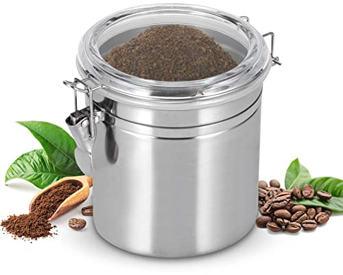 Contenitori per alimenti con liquidi ermetici, barattoli per caffè con coperchio ermetico Contenitore per caffè contenitore per caffè(12.5 * 13)