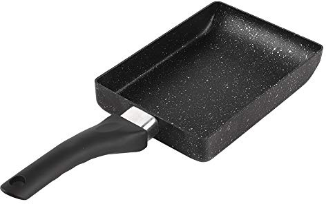 Sartén japonesa para tortillas Tamagoyaki, sartén para tortillas de aleación de aluminio, sartén rectangular para hacer tortillas, panqueques, crepes, burritos