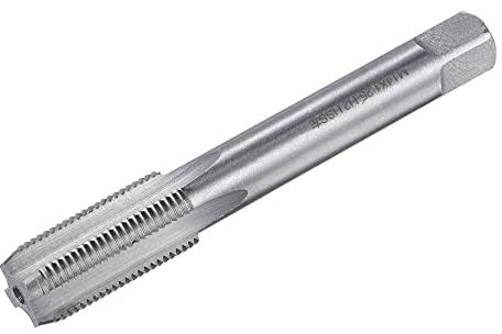 uxcell Thread Milling Threading Tap M14 x 1.25, Metric Left Hand Machine HSS (High Speed Steel) 4 Straight Flutes Screw Tap H2 Tapping Machinist Thread Repair Tool