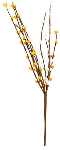 DEDEMCO 6 Stück Frühlingsstiele, 30 cm, künstliche Pastell Beeren-Sprays, bunte Osterbeeren-Stämme für DIY Osterkranz Zuhause Urlaub Dekoration, rosa