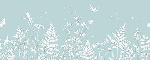 d-c-fix Fensterfolie statisch haftend - Glasfolie Sichtschutz UV-Schutz Dekofolie Designfolie blickdicht Küche Bad Büro Fenster Trennwand Tisch - Static window stripes Meadow 20 cm x 1,5 m