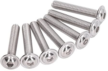 Halbrundschrauben Innensechskantschrauben, Flanschschrauben mit Halbrundkopf Breitere Auflagefläche Fester Edelstahl A2‑70 für nasse Umgebungen(M6*30MM)