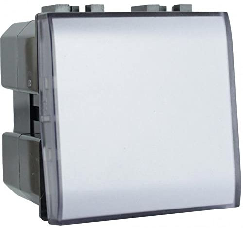 Vetrineinrete® Pulsante portanome compatibile con vimar plana targhetta campanello interruttore 2 moduli