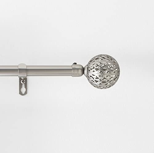 TIENDA EURASIA - Barra Cortinas Extensible, Barras de Cortinas Decorativas, Barra Extensible de Metal con 2 Terminales, Soportes y Tornillos (Cromo)