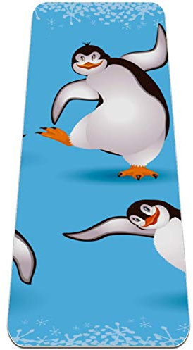 REJOON Penguins Yogamatte, Dicke, rutschfeste Yogamatten for Frauen und Mädchen, Trainingsmatte, weiche Pilates-Matten