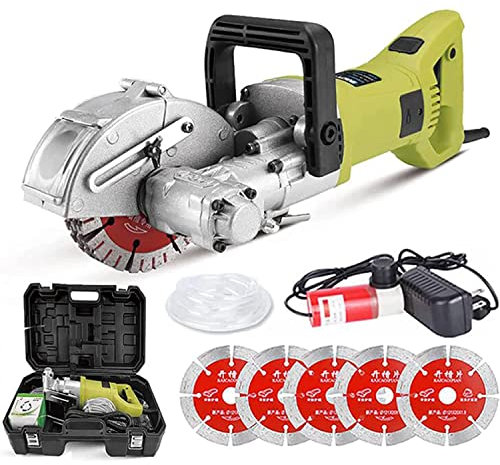 GBHJJ Scanalatore da Muro scanalatrice, 121/125mm Parete Scanalatrice 4000W Scanalatore Tagliatrice Industriale Marmo Granito Scanalatura Mattonelle Taglierina Mattone Scanalatrice,125mm