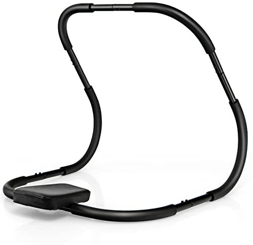 GYMAX Bauchtrainer mit Kopfstütze, AB Trainer für Crunches & Liegestütze, Bauchmuskeltrainer, Fitnessgerät für Zuhause 72,5 x 72,5 x 64 cm (Schwarz)