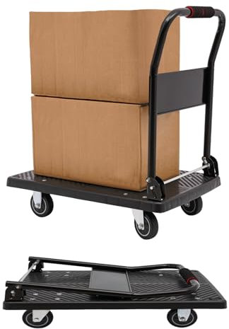 Transportwagen Plattformwagen mit Rollen Rollwagen Transporthilfe Klappbar Tragkraft 330lbs 150kg Max.