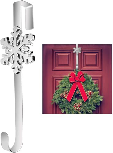 SURPZON Christmas Wreath Hanger for Front Door Wreath Hook,30 cm(11.8 Inches Length) Metal Wreath Hanger, Door Wreath Hook for Christmas Home Office Wall Wedding Wreaths or Decorations