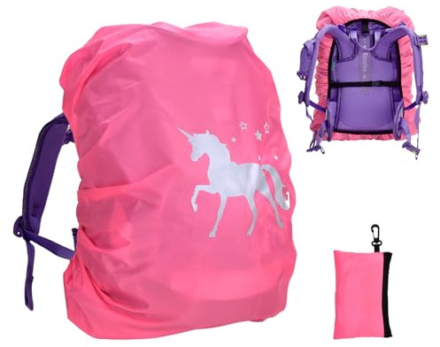 Funda protectora para la lluvia, impermeable y reflectante, con correa de hebilla (18 – 35 L), compatible con ergobag, Scout, Step by Step, McNeill, DerDieDas, Herlitz, coocazoo