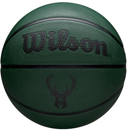 Wilson Pallone da Basket NBA Team Tribute Solid, Con Cuciture Pro, Stabilità Dell'Aria e Rivestimento Ad Alte Prestazioni, Per Giocare All'Aperto, Squadra: Chicago Bulls, Colore: Rosso, Taglia: 5