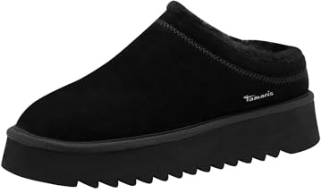Tamaris dam sabot platt, svart, 41 EU