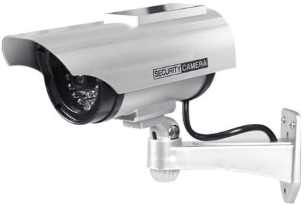 Telecamera a cupola a energia solare simulata simulata di sorveglianza CCTV di sicurezza per interni ed esterni con luce LED