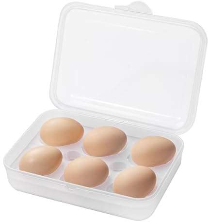 Egg Holder for Camping,Portable Egg Container,Hold 6 Eggs,Ideal for Outdoor | Crack-Proof & Food Grade PP Material
