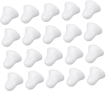 Toyvian 20 Stücke DIY Jingle Bell Schaum Anhänger für Handwerk Weiß Weihnachten Baum Hängen Dekorationen