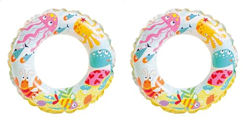 Intex 56205NP - Rueda Hinchable/Flotador, diámetro de 51 cm, 3-6 años (Paquete de 2)