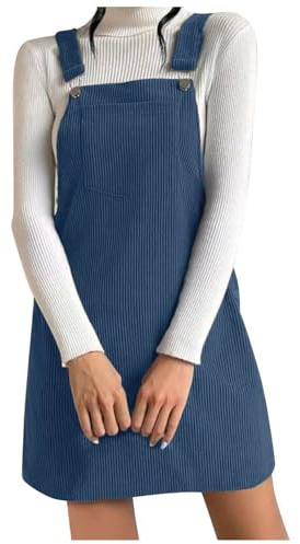 Salopette Jeans Abito Morbida Gonne Donna Corta Abiti Ventilato Moda Leggeri Gonna Abito Jean Halter Classic Vestito Donna Elegante Larghi Comodi Eleganti Taglie Forti Casual