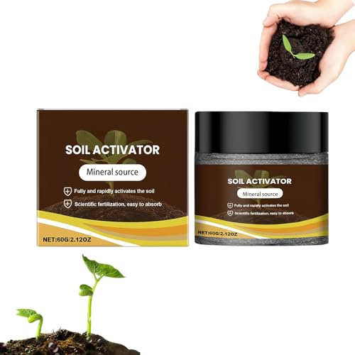 Activador de suelo en polvo, acondicionador y aflojador de suelo soluble en agua, revitaliza el suelo compactado, para plantas de interior, hortalizas, flores y céspedes (1pcs)