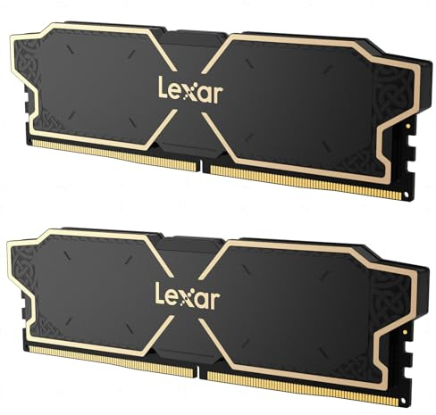 Lexar OC DDR5 RAM 32GB Kit (2x16GB) 6000MHz CL32, 288-Pin UDIMM PC Memory