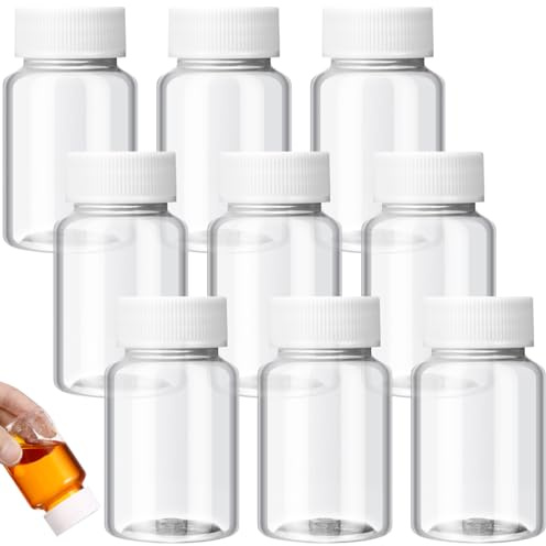ROSENICE 10 Stücke 80 ml leere Transparent Flaschen Medizin Flasche Tablettendosen