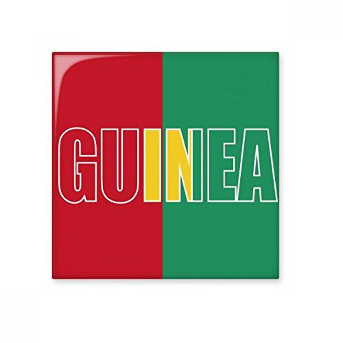 DIYthinker Bandera de Guinea País Nombre brillante baldosa cerámica de baño Cocina muro de piedra artesanal de regalo Decoración