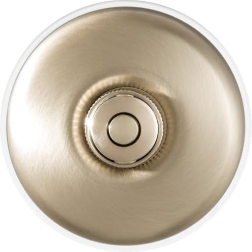 FONTINI - Bouton Poussoir Carillon Porcelaine Blanche Coque Dorée