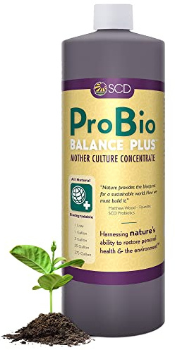 SCD Probiotics ProBio Balance Plus - Make 20X More Soil Conditioner - Super Concentrate Of Effective Beneficial Microorganisms + PNSB Phototrophs - OMRI Listed for Organic Farm Lawn & Garden (1 Liter)