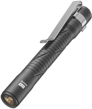 RovyVon Aurora A33 Lampe torche rechargeable USB-C avec clip de poche, 200 lumens, étanchéité IPX8 pour inspection, réparation, travail, extérieur (gris)
