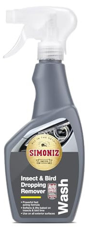 Simoniz Insect & Bird Dropping Remover, Powerful & Fast-Acting Car Cleaner, Essential Car-Cleaning Products To Remove Stubborn Dirt With Effortless Cleaning, Bug Remover Safe For All Paintwork, 500ml