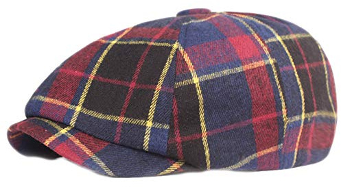 B-HOT Schiebermütze Barett Herren Damen Baumwolle Gatsby Flatcap Baskenmütze Newsboy Cap Golfermütze Kappe