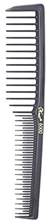 Krest 6000 7 in. Teasing Combs Lift Vent Hair Combs Pack Space Tooth Wide teeth Comb 12 Pc. (Black)