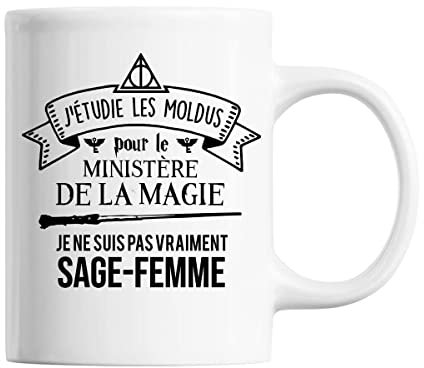 Planetee Mug Femme Sage-Femme ministère magie - Tasse blanche